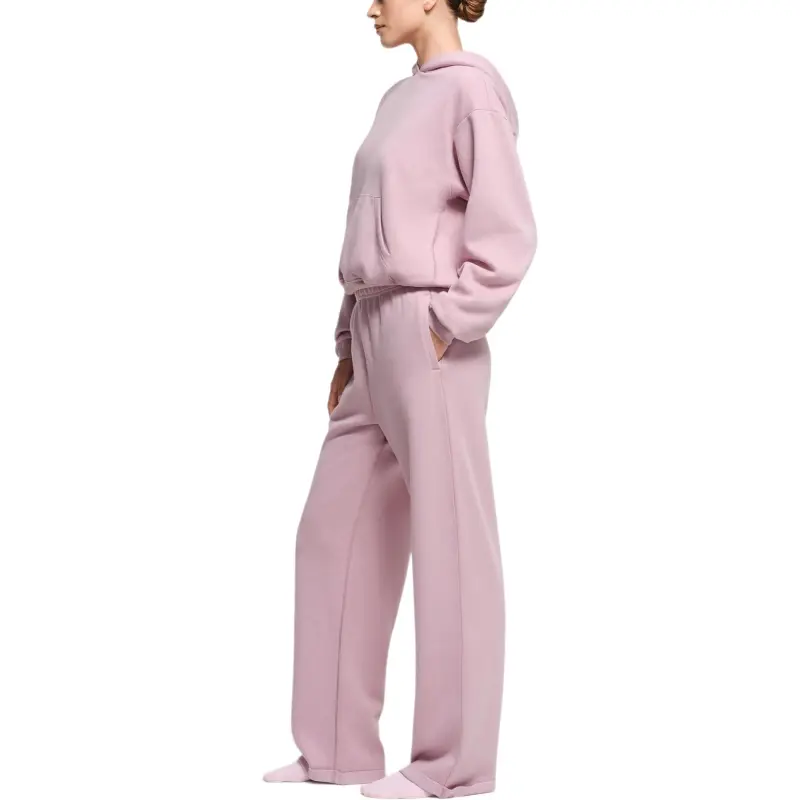 SKIMS FW24 COTTON FLEECE CLASSIC STRAIGHT LEG PANT Casual Pants Women's DUSK/Nightfall Color-2