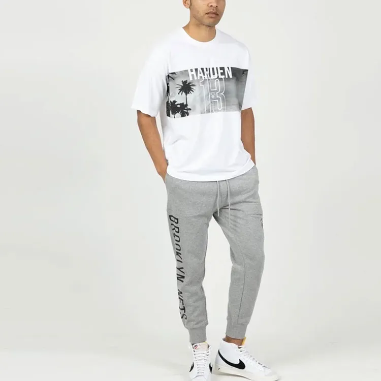 NBA Drop Shoulder Sleeve T-Shirt Men's White-2