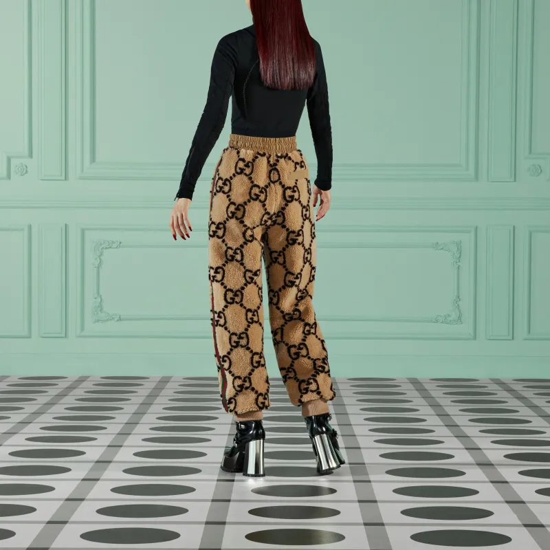 GUCCI Gg Patterned Jacquard Track Pants-4