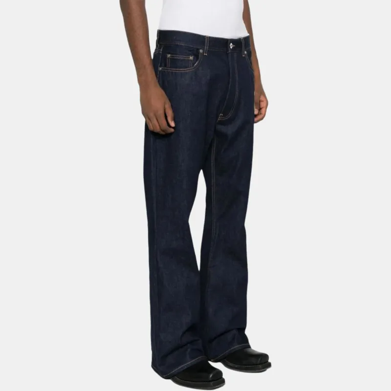 OFF WHITE Logo embroidered Flared Jeans-3