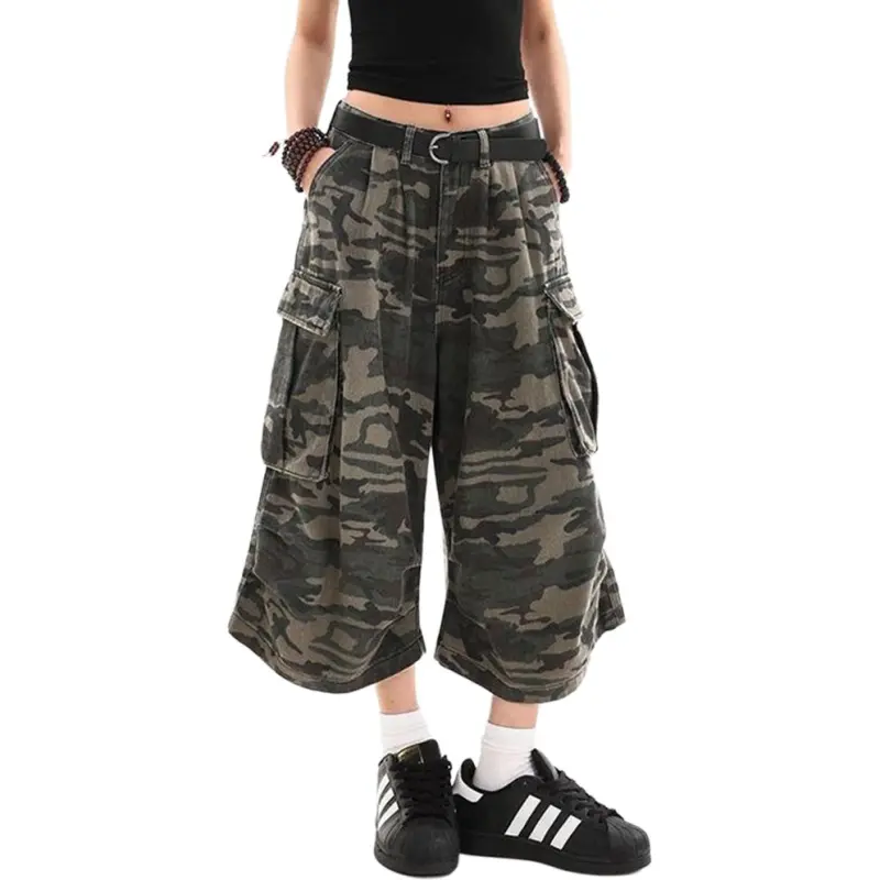 NHZN Cargo Shorts Women's Camouflage-2