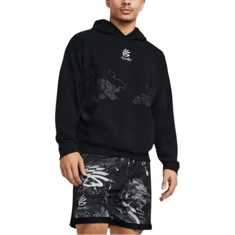 Under Armour x LIXIAOLONG LIANMINGKUAN UA Chinese New Year Sweatshirt Unisex Black Shopping Bag Included-3