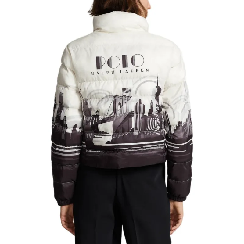 Polo Ralph Lauren Puffer Jackets Women's Black/White-2