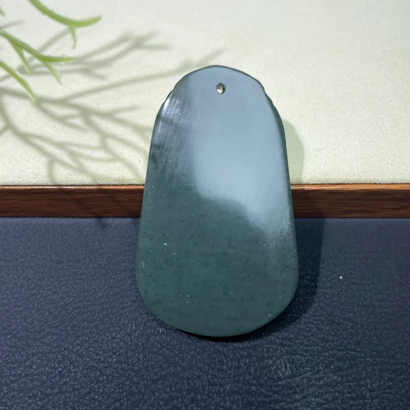 BUDOUXIAOAI Hetian Jade Pendants Green Jade Unisex-1