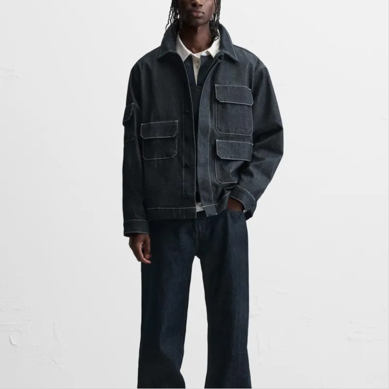 ZARA Shirts Men Blue-3