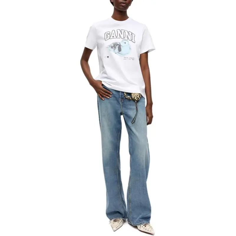GANNI Organic Cotton T shirt-1
