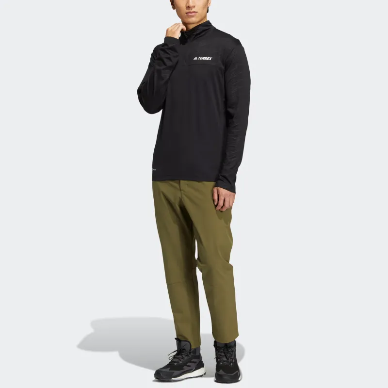 Adidas Brushed Pants Knitted Sweatpants Men's Army Green-4