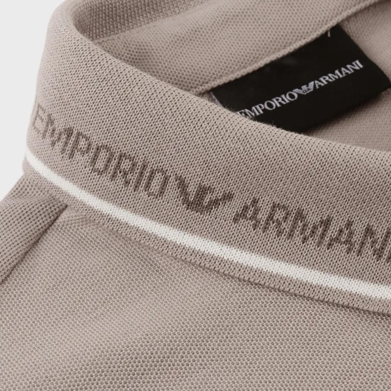 EMPORIO ARMANI Polo Shirt Men's Light Coffee-6
