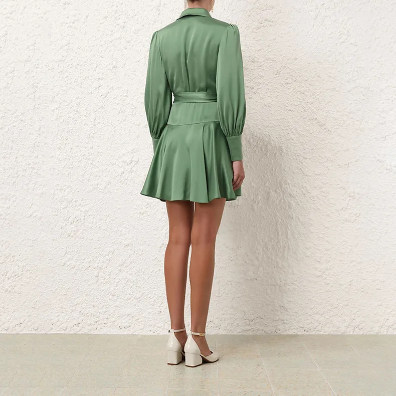 Zimmermann SS24 Long Sleeved Dresses Women's Matcha Green-2