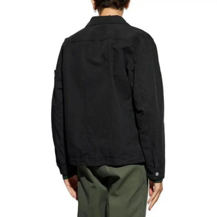 STONE ISLAND Logo Patch Shirt Jacket-4