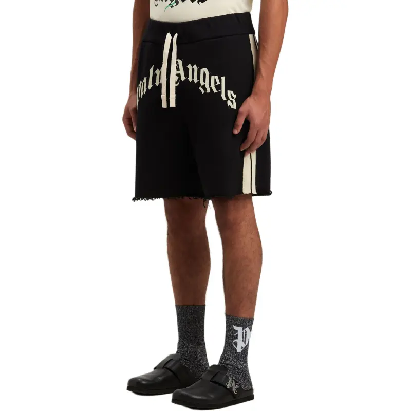 PALM ANGELS Logo Printed Drawstring Track Shorts-2