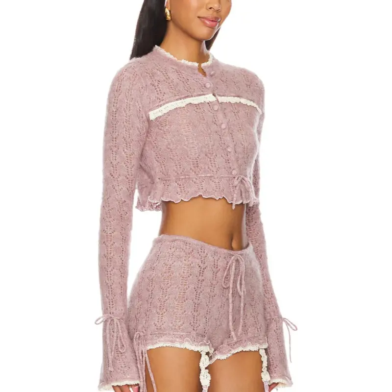 FOR LOVE & LEMONS Crop Top Women's Pink-2