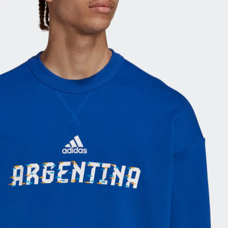 Adidas Argentina Sweatshirts Men Blue-5