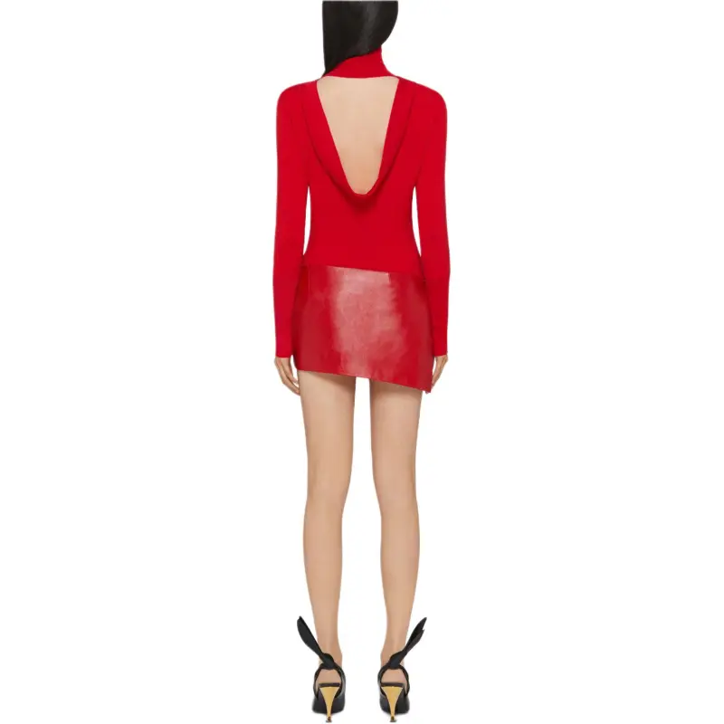 Givenchy Draped Open Back Sweater 'Vermillon'-2