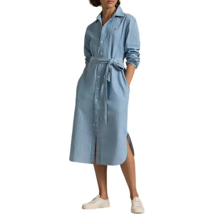 Polo Ralph Lauren Polo Pony Embroidered Belted Dress-1