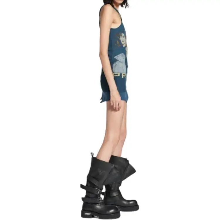Balenciaga Tank Top Regular Fit Women's Dark Blue-5