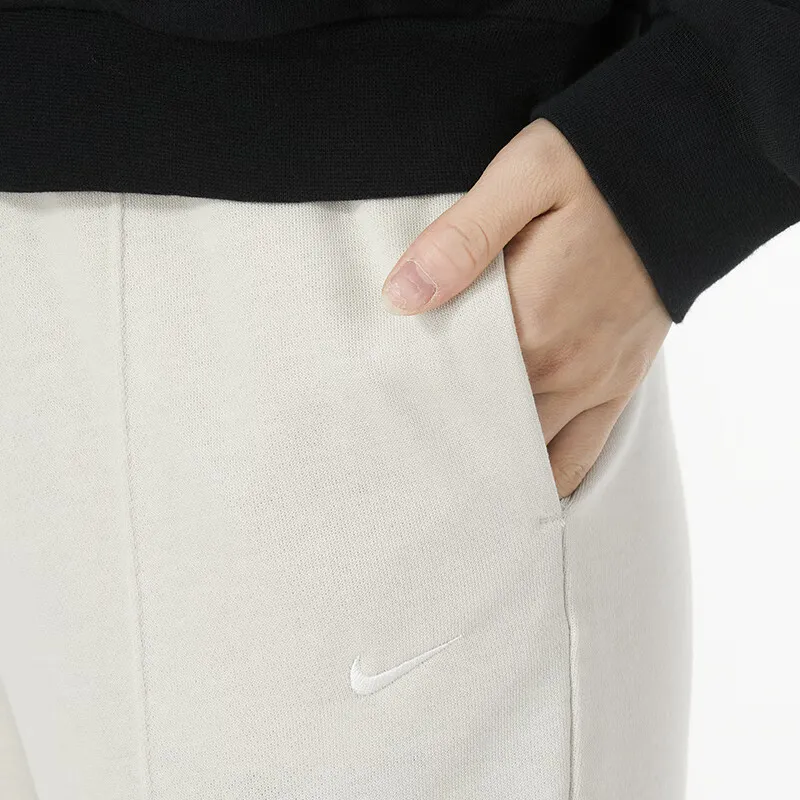 Nike Knitted Sports Pants Women's Beige Yellow-3