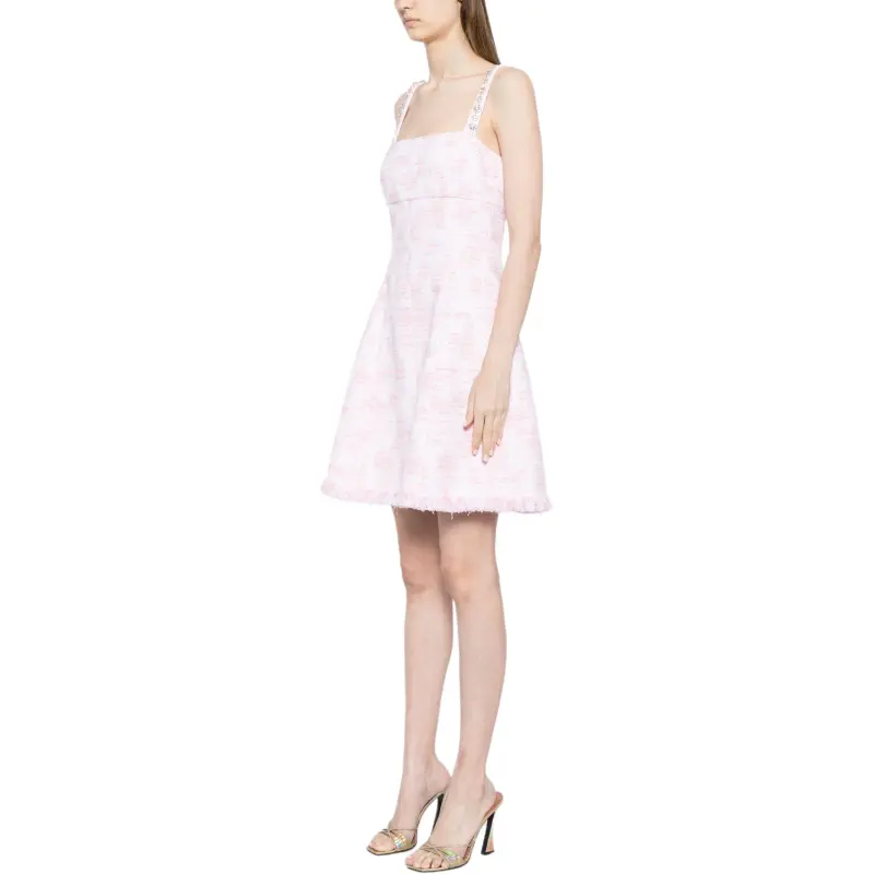 Oscar De La Renta Crystal embellished Tweed Minidress-3