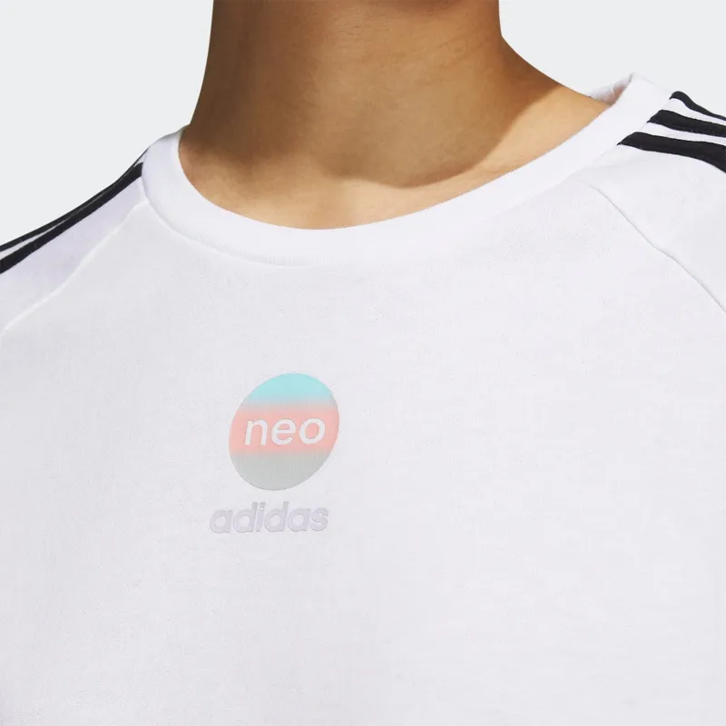 Adidas Neo Raglan Sleeve T Shirt Women's White-4