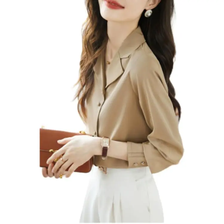 Mo Han Yi Mei Shirt Women's Milk Tea-3