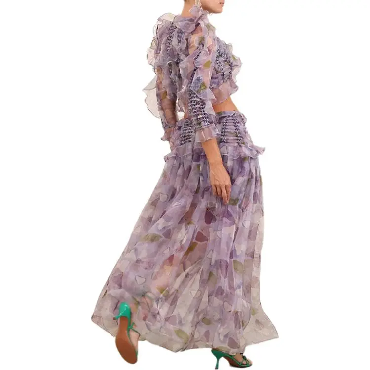 Zimmermann SS25 Crop Tops Women's Lilac-5