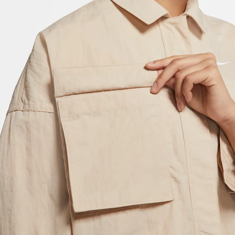 Nike Sportswear Essentials Series Cropped Coats Women's White-4