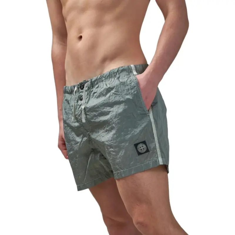 STONE ISLAND Compass Patch Mid Rise Swim Shorts-4