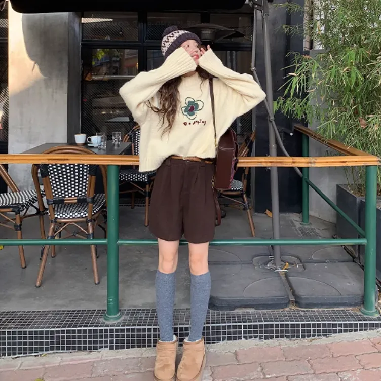 XINBANGBANG Knitwear Women's Apricot-2