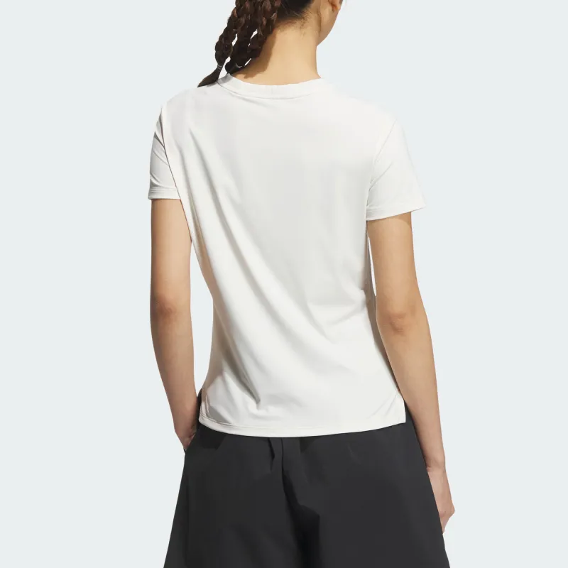 Adidas T Shirt Women's Pink White-2
