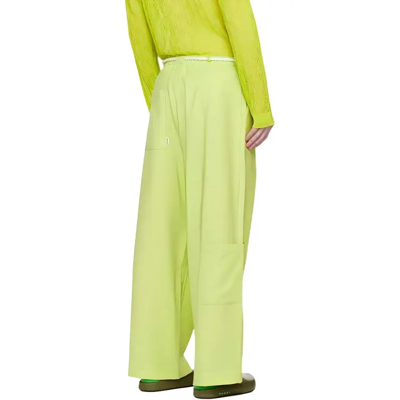 BONSAI STUDIO Casual Pants Men's Neon Green-1