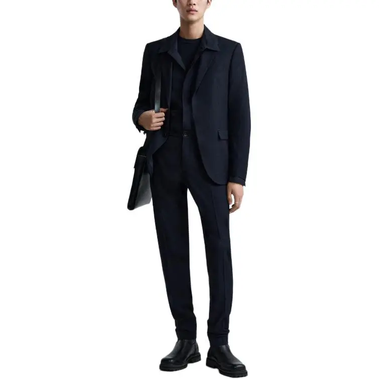 ZARA Suit Trouser Men's Dark Blue-4