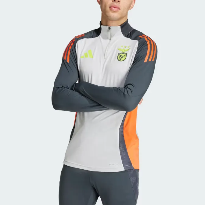 Adidas Tiro 24 BENFICA TIRO 24 COMPETITION TRAINING TOP Soccer Jerseys Men's Gray White Red-1