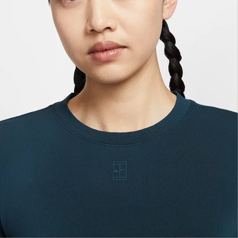 Nike Court AdvantageDri Fit T Shirt Women's Deep Sea Blue-3