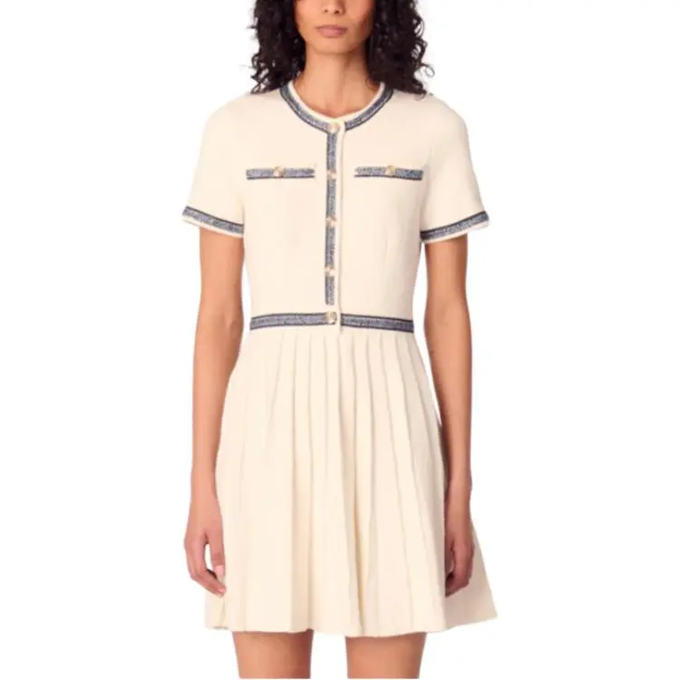 Maje Pleated Mini Dress-1