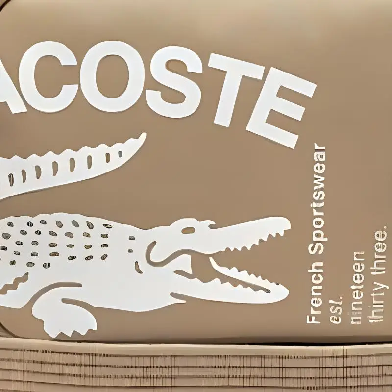 LACOSTE PVC Shoulder Bag Crossbody Bag Medium Size Men's Cassava-4