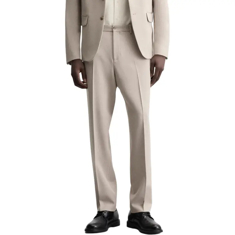 ZARA Suit Trouser Men's Sand/Zebra Print-4