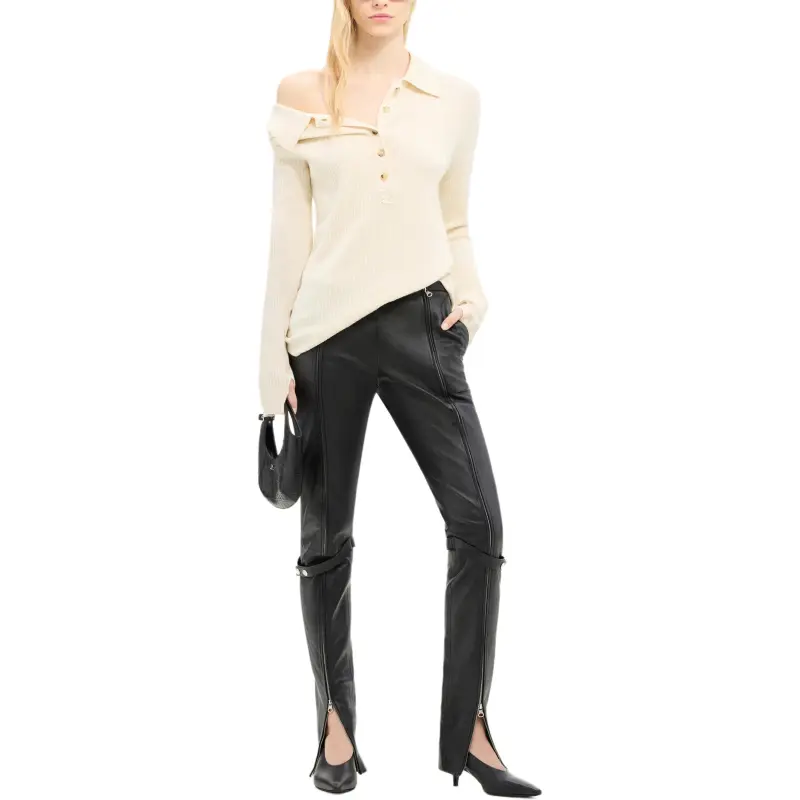 COURREGES Multi Buttons Light Wool Polo-2