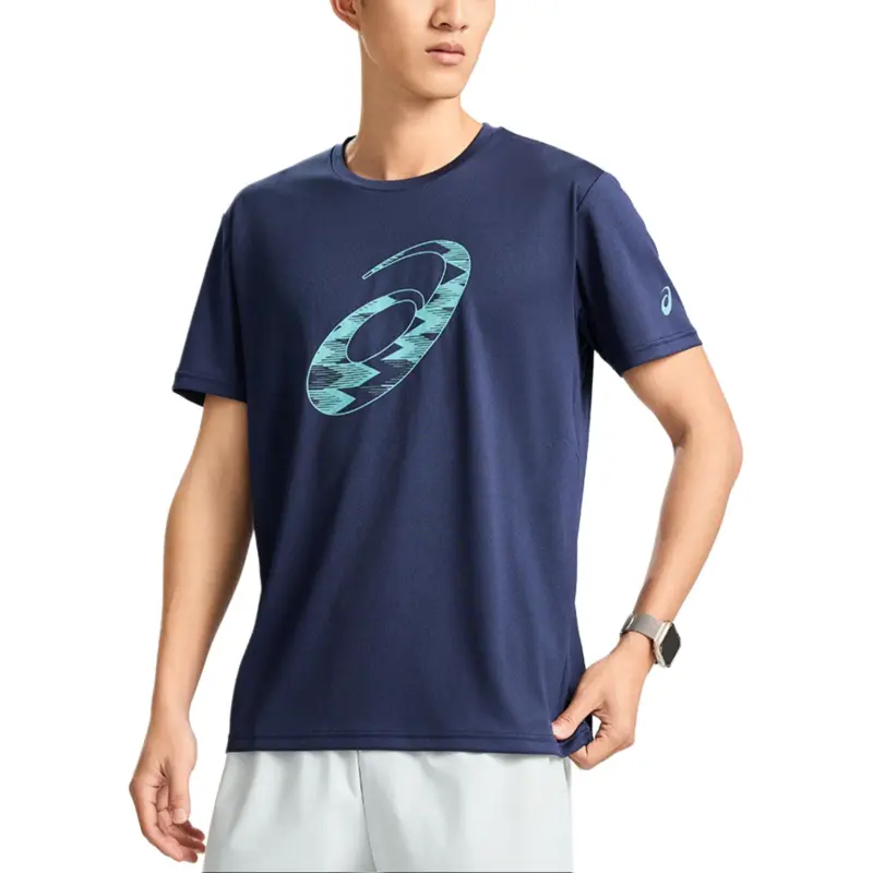 Asics T Shirts Men Dark Blue-4