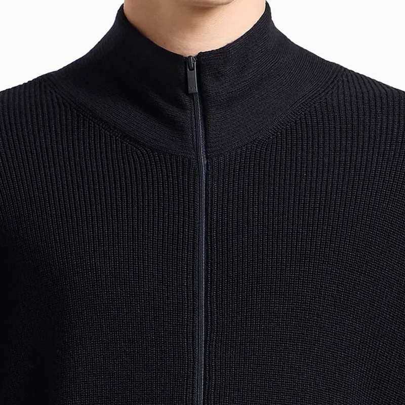ARMANI EXCHANGEAE SS25 Knitwear Men's Dark Marine Blue-4