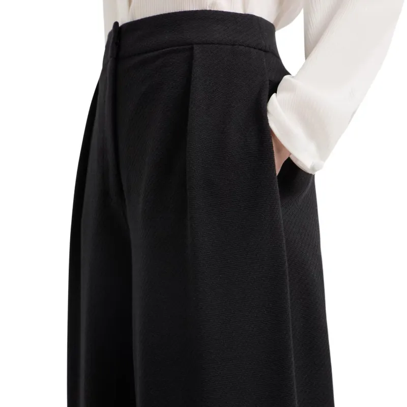 EMPORIO ARMANI Knit effect Jacquard Jersey Trousers With Darts-4