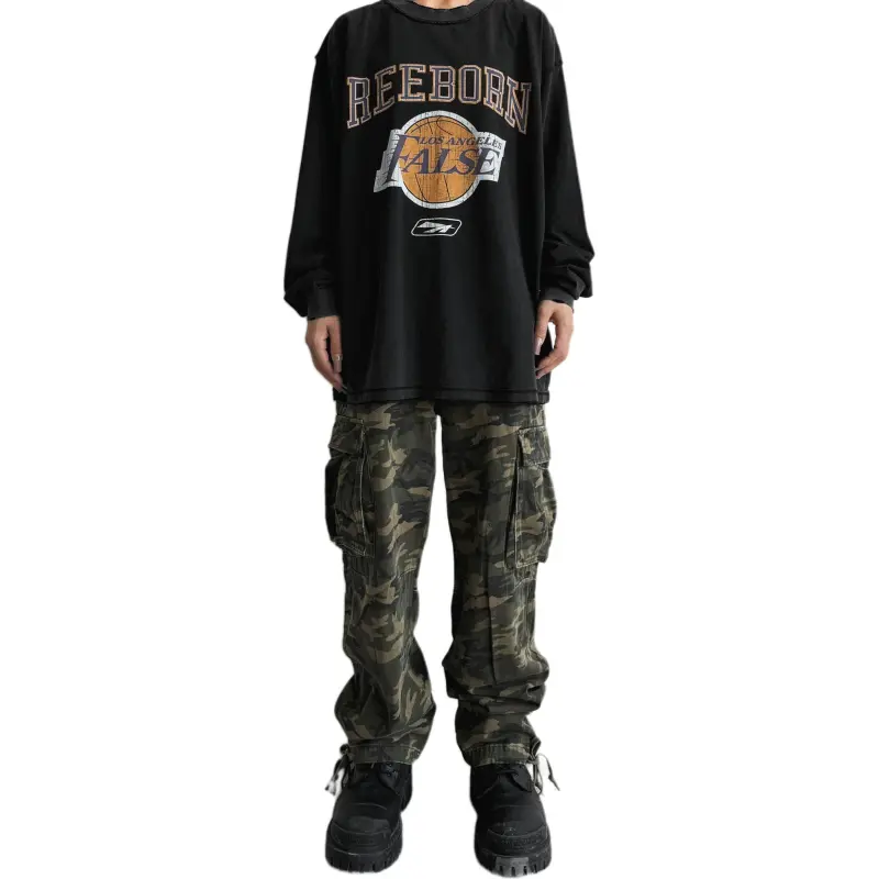 False Perception Cargo Pants Unisex Camouflage-2