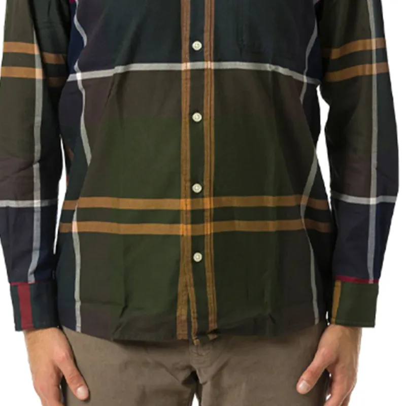 BARBOUR Renford Oversized Long Sleeved Tartan Shirt-4