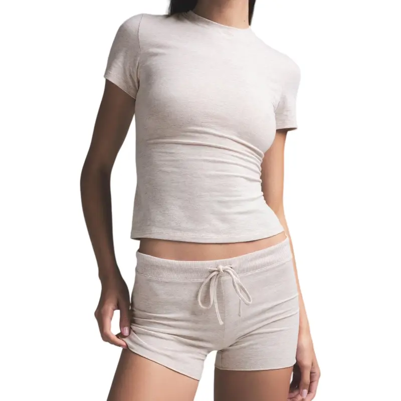 SKIMS Regular T Shirt Women's HEATHER OATMEAL/Heather Oatmeal-2