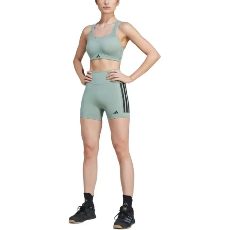Adidas Free Shipping With AdiClub Optime 3 Stripes 1/4 Short Leggings-2