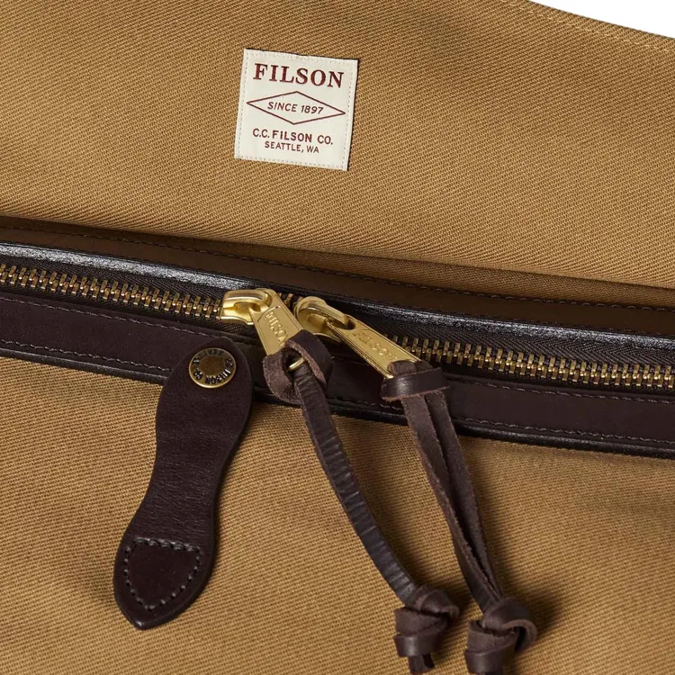 Filson 100% Cotton Coarse Twill Travel Bag 43L Men's Chocolate Brown & Beige-8