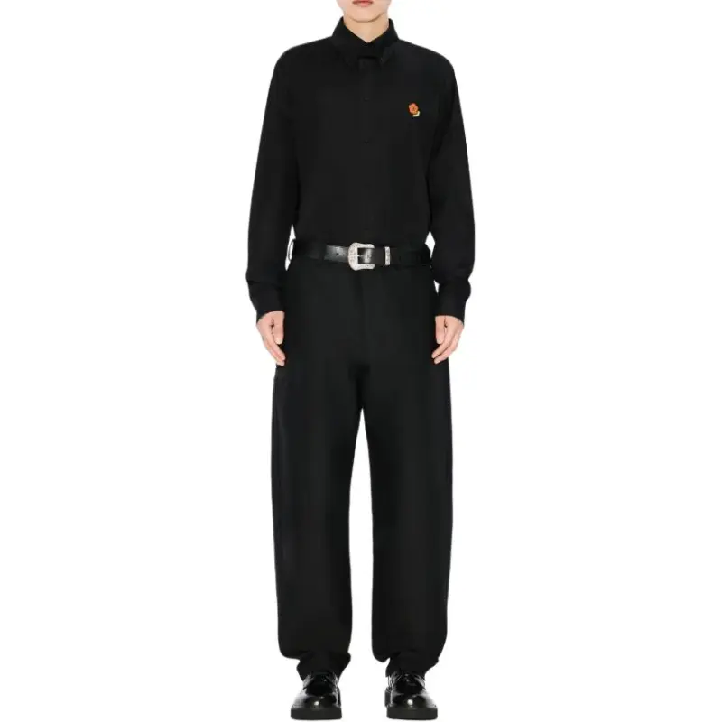 KENZO Floral Embroidered Long Sleeved Shirt-2