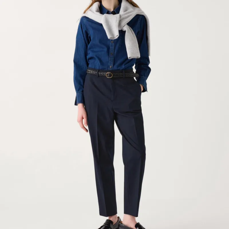 UNIQLO Suit Trouser Women's Navy Blue-2