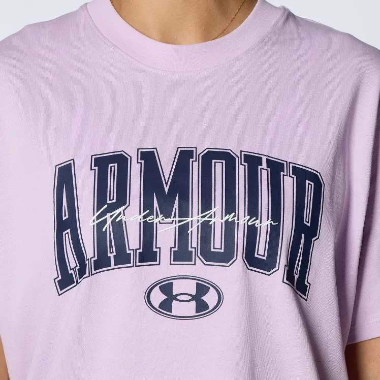 Under Armour Drop Shoulder Sleeve T Shirt Women's Purple-3