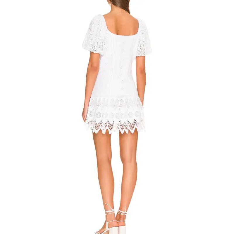 LOVESHACKFANCY Short-Sleeved Dresses Women's White-1