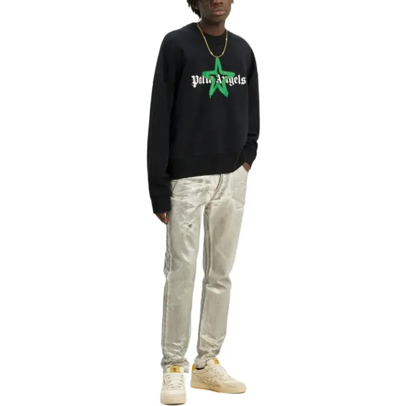 PALM ANGELS Star Sprayed Crewneck-4